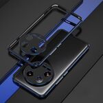 Per Xiaomi 14 Serie Ultra Aurora Protezione per lenti + Custodia per telefono con struttura in metallo (Nero Blu)