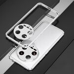 Per Xiaomi 14 Serie Ultra Aurora Protezione per lenti + Custodia per telefono con struttura in metallo (Argento)