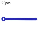 Fascetta in nylon a forma di T per archiviazione e gestione del cavo dati da 20 pezzi, modello: blu 10 x 150 mm