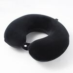 Cuscino memory portatile per pisolini Cuscino multifunzionale da viaggio in aereo a forma di U (nero)
