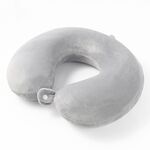Cuscino memory portatile per pisolini Cuscino multifunzionale da viaggio in aereo a forma di U (grigio chiaro)