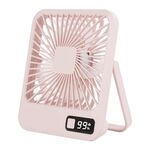 Ventilatore da parete per desktop domestico Mini ventilatore da tavolo portatile USB (rosa)