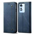 Per OPPO Reno11 F / F25 Pro Custodia in pelle flip orizzontale stile casual con texture denim (blu)