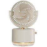 USB Ricarica Dispositivo di Raffreddamento Aria Condizionata Ventola Desktop Ventola di Raffreddamento Umidificatore(Beige)