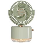 Raffreddatore di ricarica USB Ventola di condizionamento dell'aria Ventola di raffreddamento da tavolo Umidificatore oscillante(Verde)