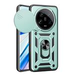 Per Xiaomi 14 Cover per fotocamera ultra scorrevole Design TPU Custodia per PC ibrida per PC (verde menta)