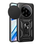Per Xiaomi 14 Cover per fotocamera ultra scorrevole Design TPU Custodia per PC ibrida per PC (Nero)