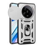 Per Xiaomi 14 Cover per fotocamera ultra scorrevole Design TPU Custodia per PC ibrida per PC (Argento)