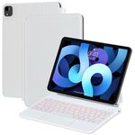 Custodia in pelle con tastiera Bluetooth touch pad per iPad Pro 11 2022 / Air 2022 10.9 (bianca)