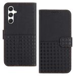 Custodia per telefono in pelle con blocco RFID in tessuto goffrato per Samsung Galaxy S23 FE 5G (nera)