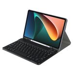Per Xiaomi Pad 5 / Pad 5 Pro Custodia in pelle per tablet con tastiera Bluetooth da 11 pollici con cappuccio rotondo e slot per penna (Nero)