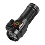 W5183 4 LED evidenziano la mini torcia ricaricabile (nera)