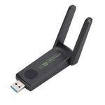 Scheda di rete wireless senza driver 1516 Gigabit Dual Band 5G 150Mbps Scheda di rete USB per computer (nero)