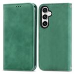 Custodia per telefono in pelle magnetica retro Skin Feel per Samsung Galaxy S23 FE 5G (verde)