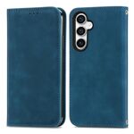 Custodia per telefono in pelle magnetica retro Skin Feel per Samsung Galaxy S23 FE 5G (blu)