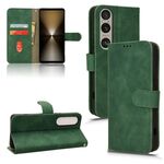 Per Sony Xperia 1 VI 2024 Custodia per telefono in pelle con vibrazione magnetica Skin Feel (verde)
