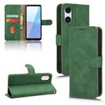 Per Sony Xperia 10 VI 2024 Custodia per cellulare in pelle magnetica Skin Feel (verde)