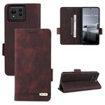 Custodia per telefono in pelle con chiusura ultra magnetica per ASUS Zenfone 11 (marrone)