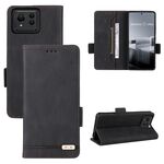 Custodia per telefono in pelle con chiusura ultra magnetica per ASUS Zenfone 11 (nera)