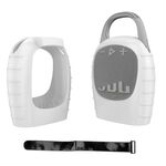 Custodia protettiva antiurto in silicone per altoparlante Bluetooth JBL CLIP 5 (bianca)
