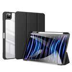 Custodia per tablet in pelle antiscivolo per iPad Pro 11 2024 DUX DUCIS TOBY con funzione di sospensione/sveglia (nero)