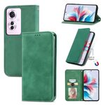 Per OPPO Reno11 F 5G Custodia per telefono in pelle con vibrazione magnetica retrò Skin Feel (verde)