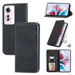 Per OPPO Reno11 F 5G Custodia per telefono in pelle con vibrazione magnetica retrò Skin Feel (nera)