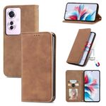 Per OPPO Reno11 F 5G Custodia per telefono in pelle con vibrazione magnetica retrò Skin Feel (marrone)