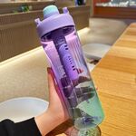 Bollitore portatile da esterno con tazza di tè a grande capacità con gradiente di colore da 1000 ml (viola nebbia)