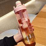Bollitore portatile da esterno con tazza di tè di grande capacità con gradiente di colore da 1000 ml (arancione rosa)