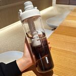 Bollitore portatile da esterno per tazza di tè di grande capacità con gradiente di colore da 1000 ml (bianco ghiaccio)