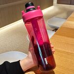 Bollitore portatile da esterno con tazza di tè di grande capacità con gradiente di colore da 1000 ml (rosa lampone)