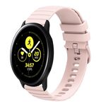 Per Samsung Galaxy Watch Active 40mm 20mm Cinturino in silicone a tinta unita punteggiato ondulato (rosa)