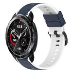 Cinturino per orologio in silicone bicolore For Honor Watch GS Pro 22mm (blu notte + bianco)