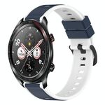 Cinturino per orologio in silicone bicolore For Honor Watch Dream 22 mm (blu notte + bianco)