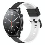 Per Xiaomi MI Watch S1 22mm Cinturino in silicone bicolore (nero + bianco)