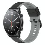 Per Xiaomi MI Watch S1 22mm Cinturino in silicone bicolore (nero + grigio)