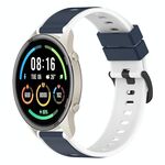 Per Xiaomi MI Watch Sport 22mm Cinturino in silicone bicolore (blu notte + bianco)