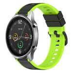 Per Xiaomi MI Watch Cinturino in silicone bicolore da 22 mm (nero + verde lime)