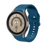 Cinturino in silicone con fibbia in puro colore punteggiato per Samsung Galaxy Watch 4 Wave (blu scuro)