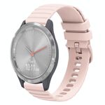 Per Garmin Vivomove 3S Cinturino per orologio in silicone a tinta unita ondulato da 18 mm (rosa)