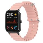 Per Amazfit GTS 4 miin 20mm Cinturino in silicone a tinta unita stile oceano (rosa)