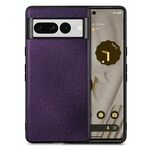 Custodia per telefono in pelle a colori per Google Pixel 7 Pro Flow (viola)