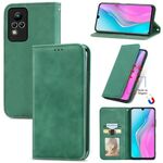 Per Infinix Note 11 Custodia per telefono in pelle magnetica con sensazione di pelle retrò (verde)