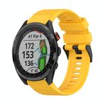 Per Garmin Approach S62 Cinturino in silicone con struttura orizzontale da 22 mm con strumento di rimozione (giallo)