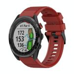 Per Garmin Approach S62 Cinturino in silicone con struttura orizzontale da 22 mm con strumento di rimozione (rosso)