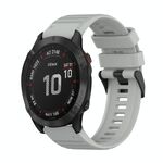 Per Garmin Fenix 6 GPS 22mm Cinturino in silicone con struttura orizzontale con strumento di rimozione (grigio)