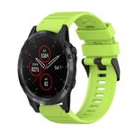 Per Garmin Fenix 5 Plus 22mm Cinturino in silicone con struttura orizzontale con strumento di rimozione (verde lime)