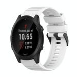 Per Garmin Forerunner 945 Cinturino in silicone con struttura orizzontale da 22 mm con strumento di rimozione (bianco)