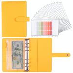 Quaderno A6 Macaron PU Manuale per budget in contanti a fogli mobili (giallo)